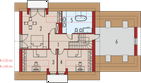 Projekt domu Amaranta G2 multi-comfort - rzut poddasza, dom liczy 4 pokoje, 2 łazienki i wc