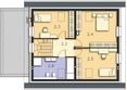 Projekt domu Fulton II LMP342a - rzut poddasza, dom liczy 4 pokoje, 2 łazienki i wc