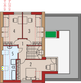 Projekt domu Markus G1 - rzut poddasza, dom liczy 3 pokoje, 2 łazienki i wc