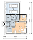 Projekt domu L-78 Dom lisia - z bali - rzut parteru, dom liczy 4 pokoje, 3 łazienki i wc