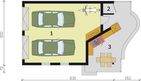 Projekt garażu G188 Szkielet drewniany - rzut parteru, dom liczy 0 pokoje, 0 łazienki i wc