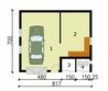 Projekt budynku gospodarczego G116 budynek gospodarczy - rzut parteru, dom liczy 0 pokoje, 0 łazienki i wc