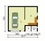 Projekt budynku gospodarczego G117 budynek gospodarczy - rzut parteru, dom liczy 0 pokoje, 0 łazienki i wc