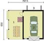 Projekt garażu G82 bliźniak (jeden segment), projekty garaży - rzut parteru, dom liczy 0 pokoje, 0 łazienki i wc
