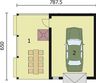 Projekt budynku gospodarczego G83 budynek gospodarczy - rzut parteru, dom liczy 0 pokoje, 0 łazienki i wc
