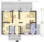 Projekt domu Aston DCP205 - rzut parteru, dom liczy 5 pokoje, 2 łazienki i wc