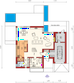 Projekt domu Neo G1 energo plus - rzut parteru, dom liczy 3 pokoje, 2 łazienki i wc
