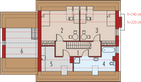 Projekt domu Niki II G1 energo - rzut poddasza, dom liczy 3 pokoje, 2 łazienki i wc