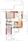 Projekt domu Edgar G1 energo - rzut parteru, dom liczy 4 pokoje, 2 łazienki i wc
