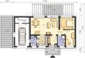 Projekt domu Leon II DCP231a - rzut parteru, dom liczy 4 pokoje, 2 łazienki i wc