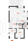 Projekt domu Współczesny 2 - rzut parteru, dom liczy 4 pokoje, 3 łazienki i wc