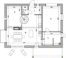 Projekt domu eko Typowy 24 - rzut parteru, dom liczy 3 pokoje, 2 łazienki i wc