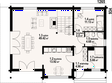 Projekt domu Bolesławice 15 dw - rzut parteru, dom liczy 4 pokoje, 2 łazienki i wc