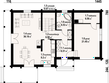 Projekt domu Osiek 86 dw - rzut parteru, dom liczy 3 pokoje, 2 łazienki i wc