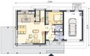 Projekt domu Tokio VII DCP190f - rzut parteru, dom liczy 5 pokoje, 2 łazienki i wc