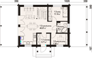 Projekt domu Paczkowice 1dw - rzut parteru, dom liczy 6 pokoje, 2 łazienki i wc