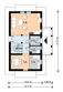 Projekt domu L-30 Dom ludowa - z bali - rzut parteru, dom liczy 3 pokoje, 2 łazienki i wc