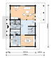 Projekt domu L-31 Dom litewska - szkieletowy - rzut parteru, dom liczy 3 pokoje, 2 łazienki i wc