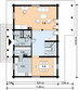 Projekt domu L-31 Dom litewska - z bali - rzut parteru, dom liczy 3 pokoje, 2 łazienki i wc