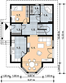 Projekt domu L-85 Dom jasna - szkieletowy - rzut parteru, dom liczy 4 pokoje, 2 łazienki i wc