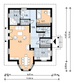 Projekt domu L-46 Dom hiacyntowa - murowany - rzut parteru, dom liczy 5 pokoje, 3 łazienki i wc