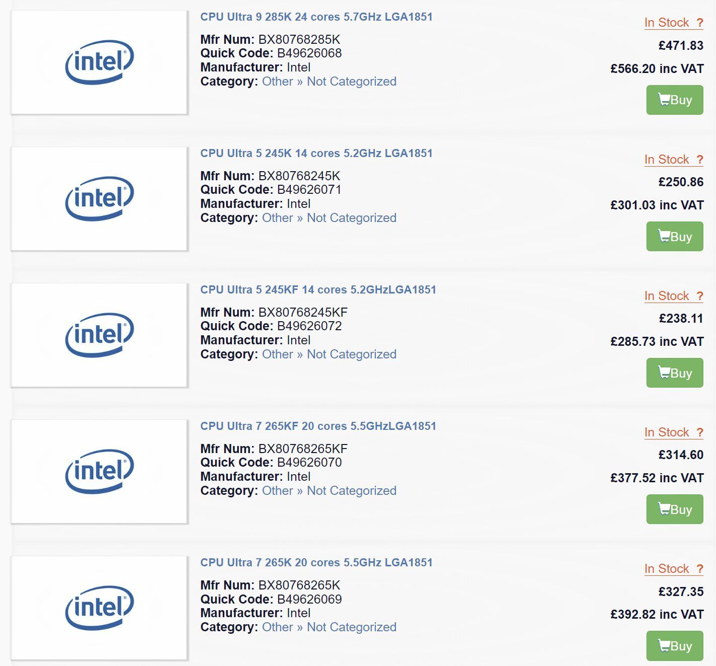 Intel Core Ultra 200 - przedsprzedaż