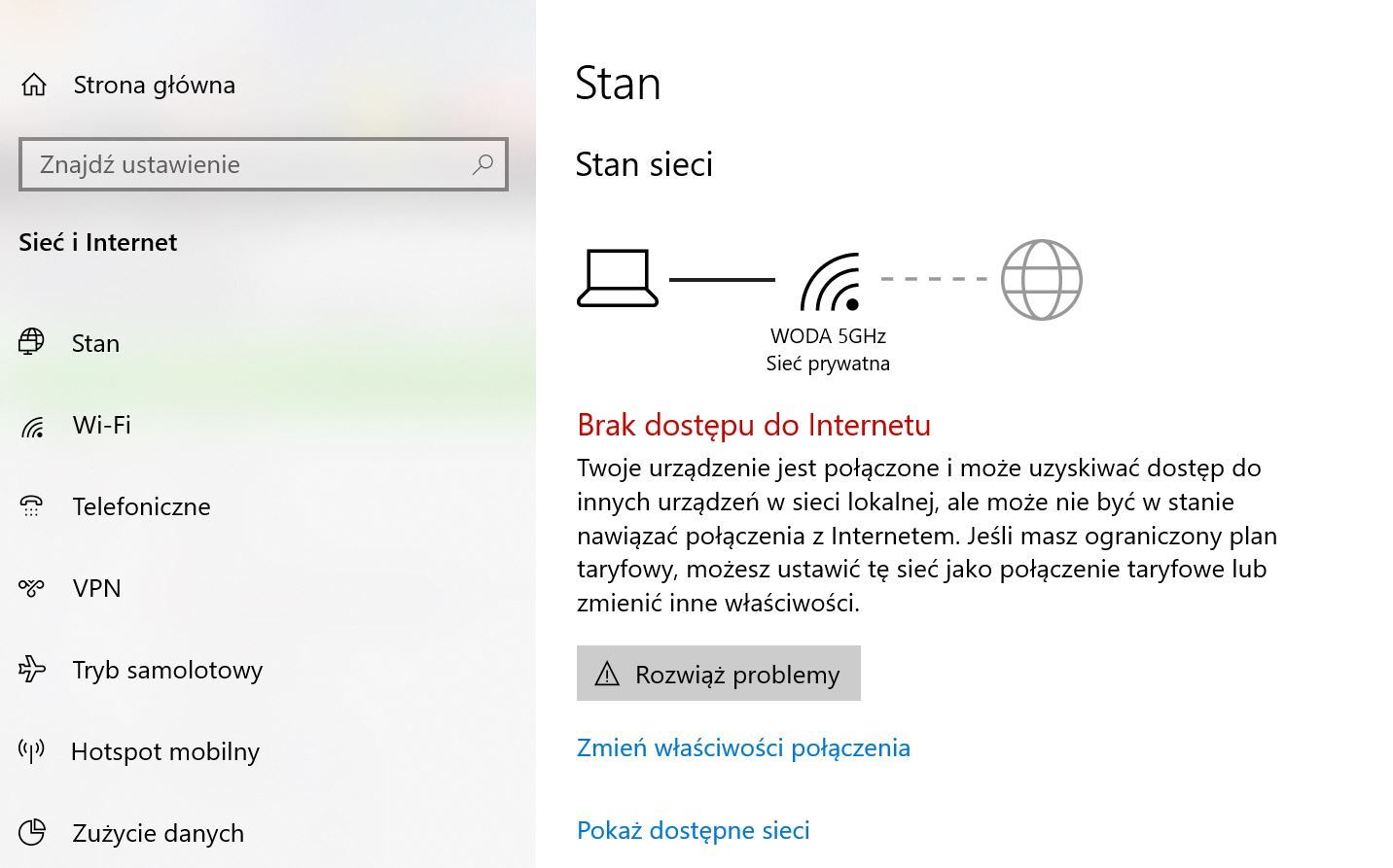 Diagram stanu sieci