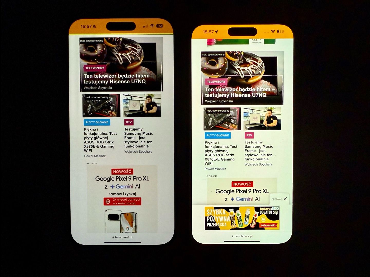 iPhone 16 Pro Max jasność ekranu