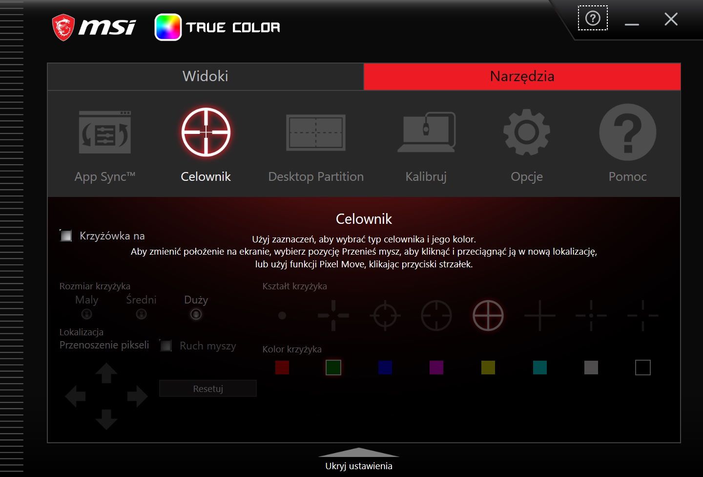 MSI Titan 18 HX A14V - funkcjie wyświetlacza