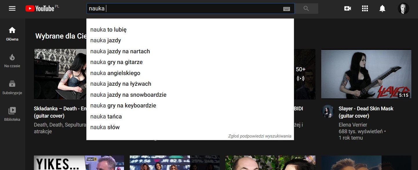 nauka na youtube