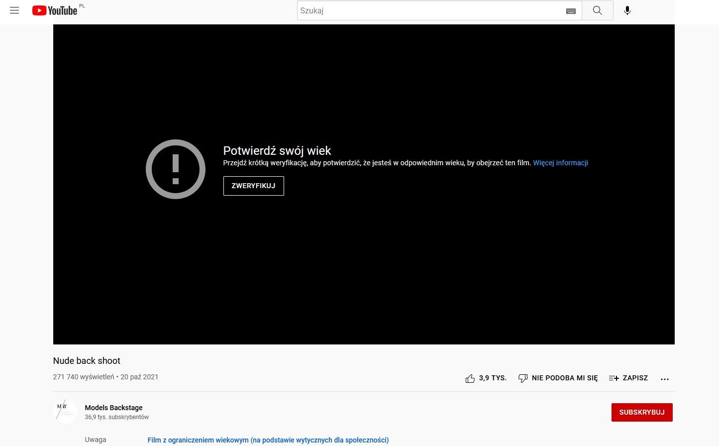 YouTube ograniczenia wiekowe