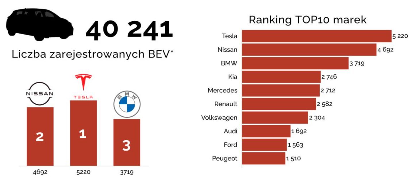 TOP10 marek samochodów elektrycznych