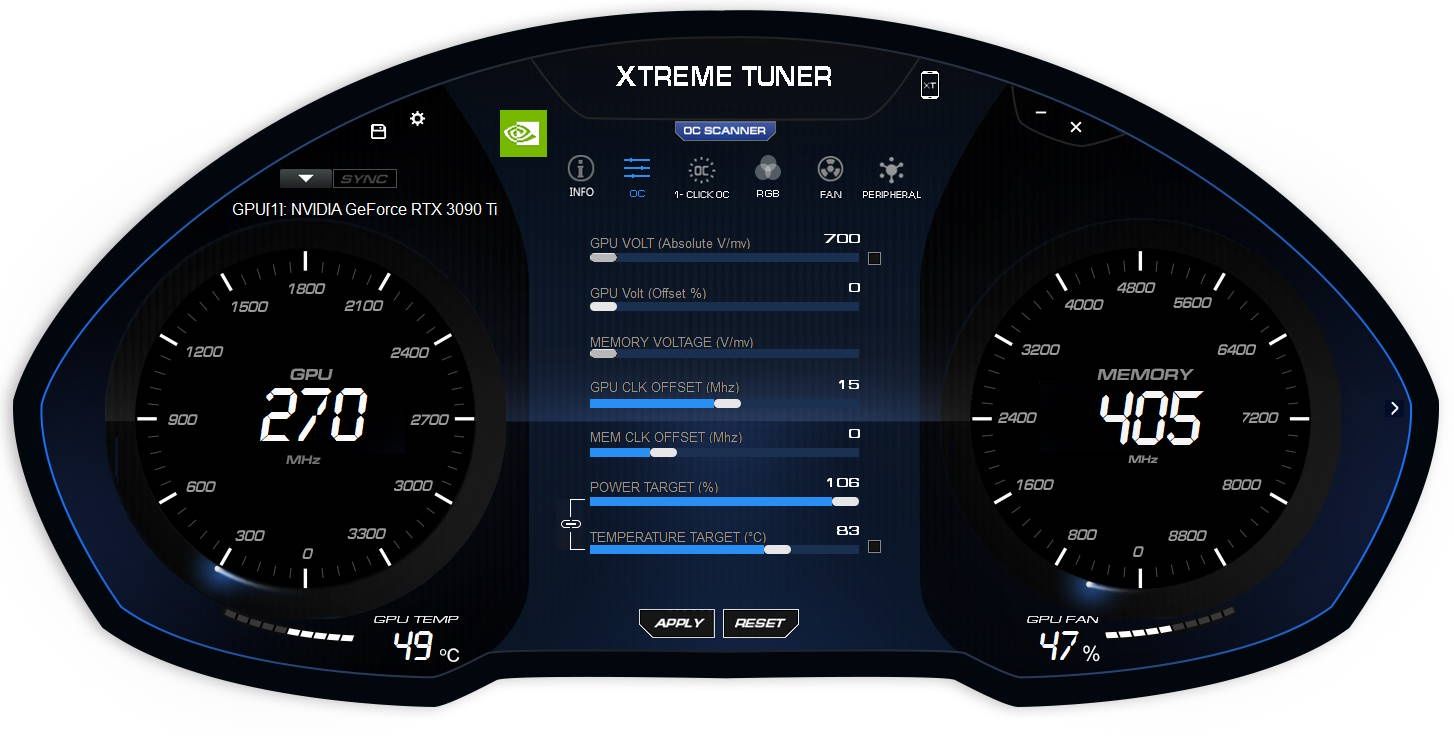 KFA2 GeForce RTX 3090 Ti - one click OC