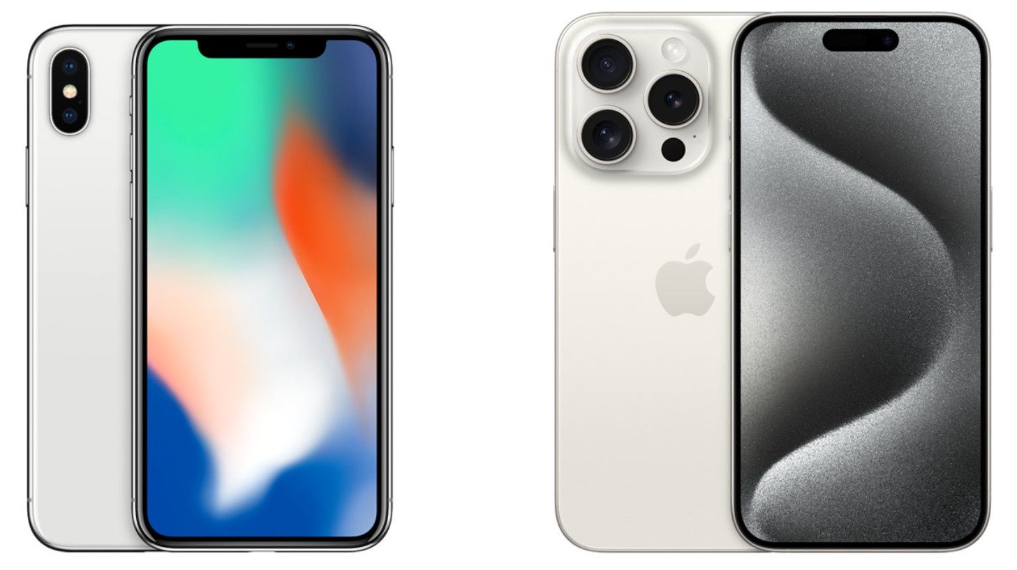iPhone X (2017) i iPhone 15 Pro (2023)