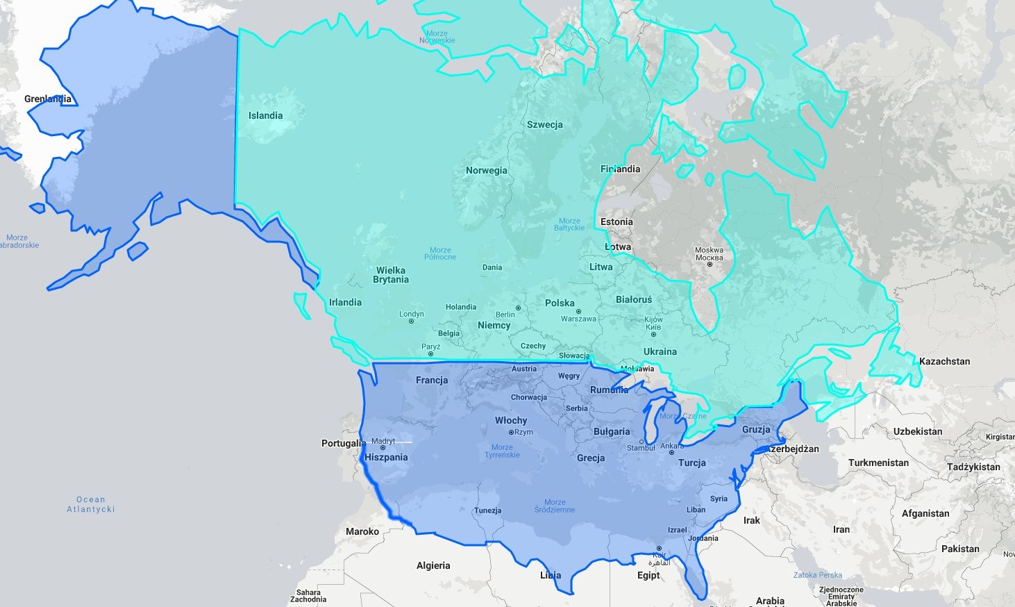USA Kanada i Europa