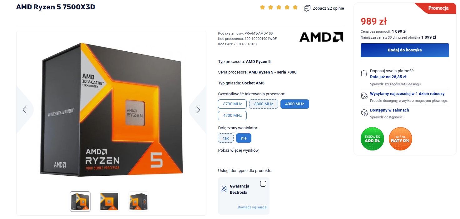 AMD Ryzen 5 7500X3D