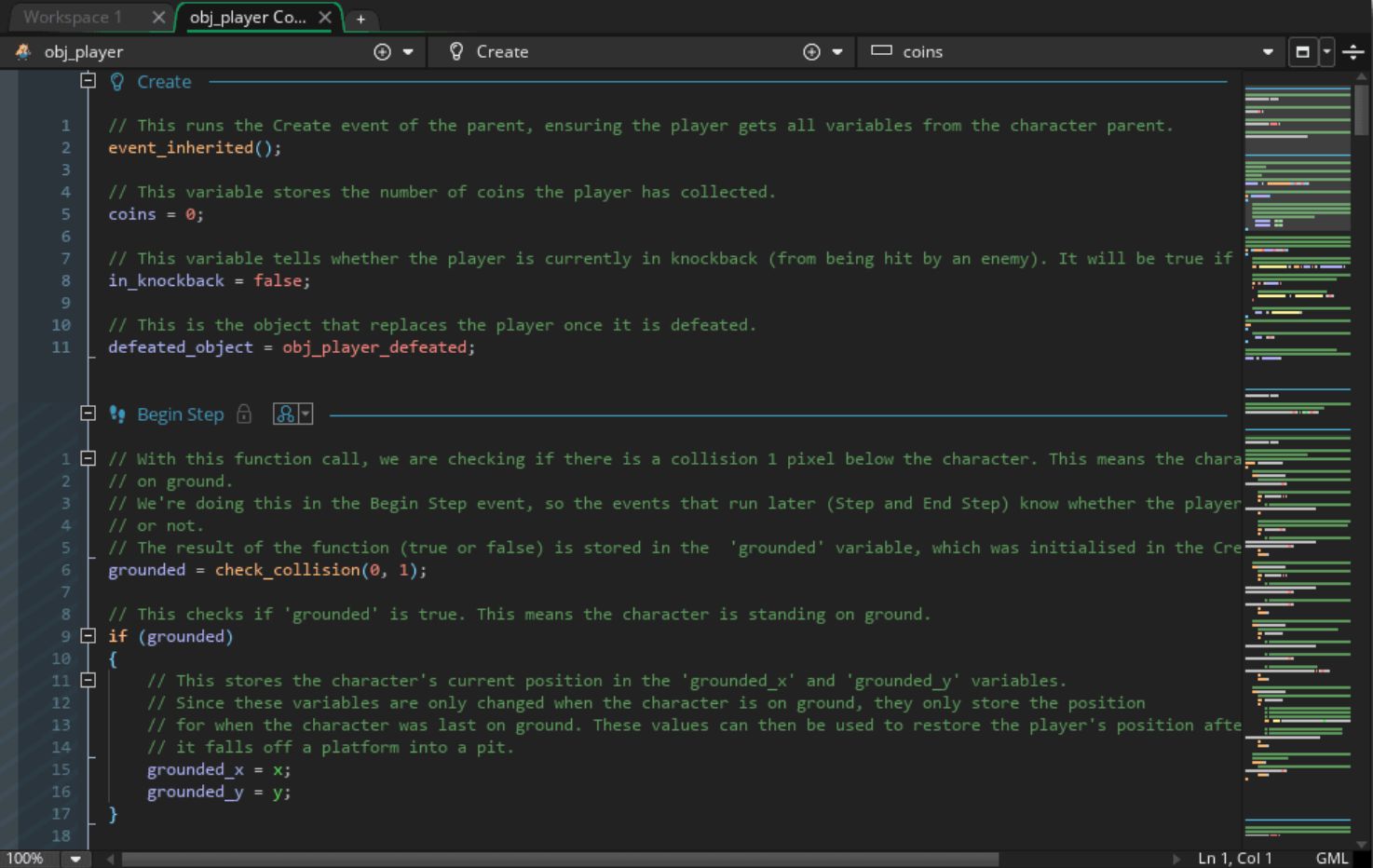 GameMaker edytor kodu