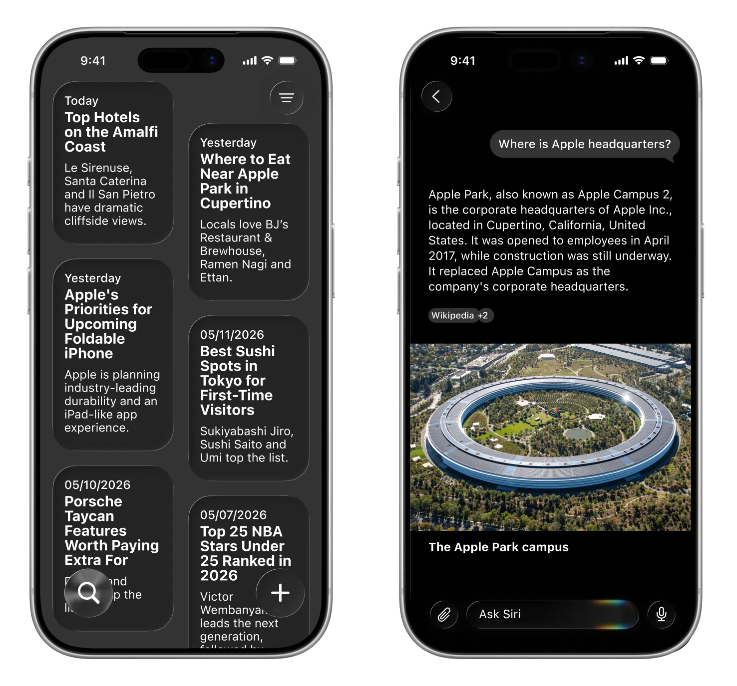 Siri w iOS 27 - wizualizacja