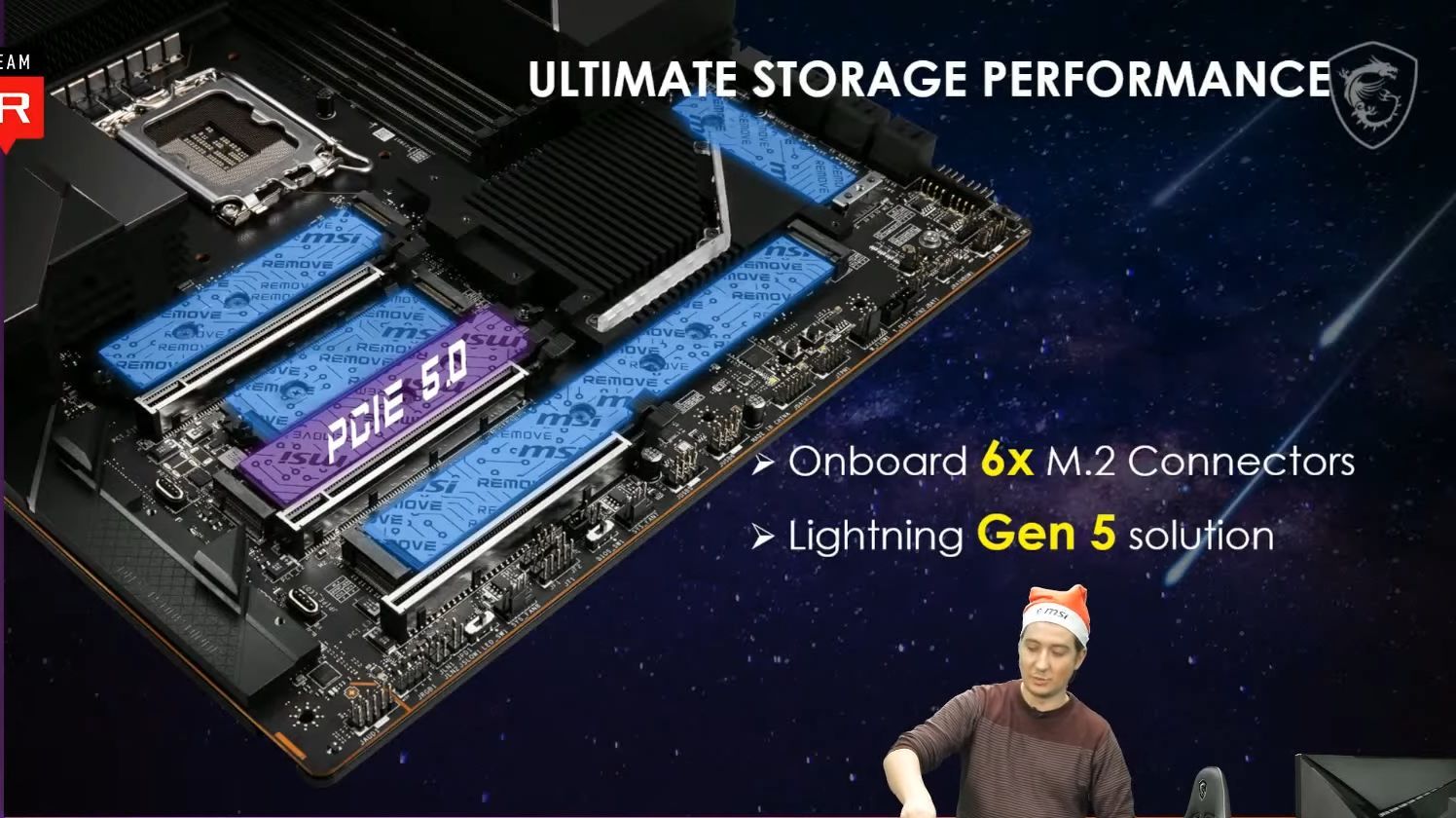 MSI MEG Z690 GODLIKE - sloty M.2