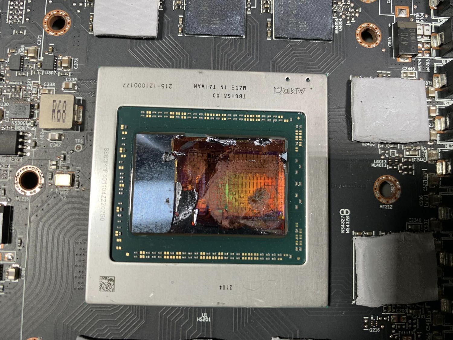 Uszkodzona karta graficzna Radeon RX 6800