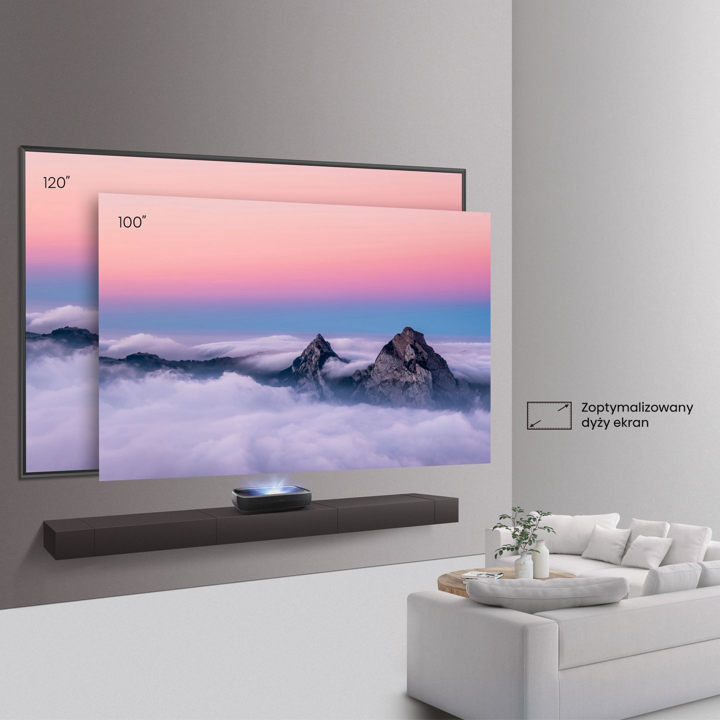 Hisense Laser TV 4K 100L9H - rozmiar