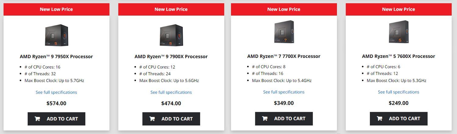 AMD Ryzen 7000 - ceny procesorów