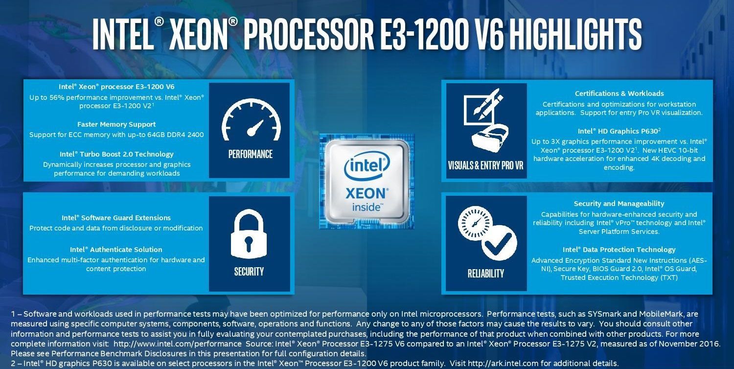 Intel Xeon E3-1500 v6