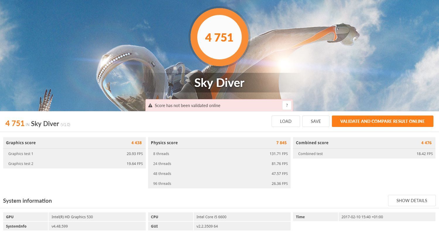 MSI Z270 Tomahawk - 3DMark Sky Diver