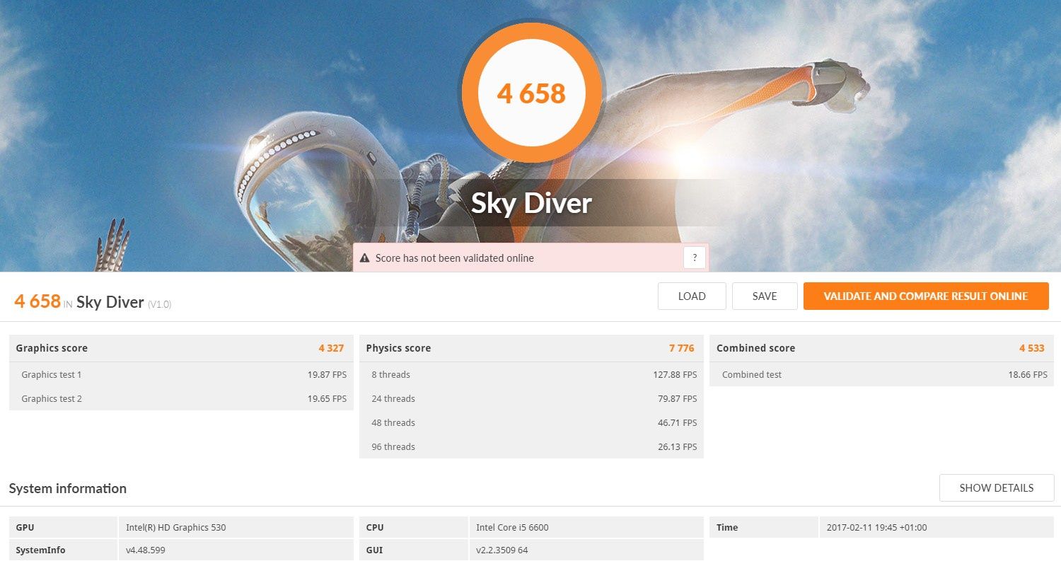 MSI Z270 Gaming M5 - 3DMark Sky Diver