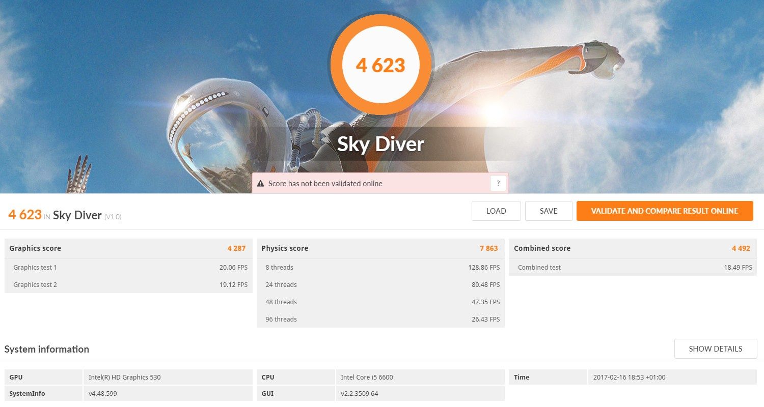Gigabyte Aorus GA-Z270X-Gaming-9 - 3DMark Sky Diver
