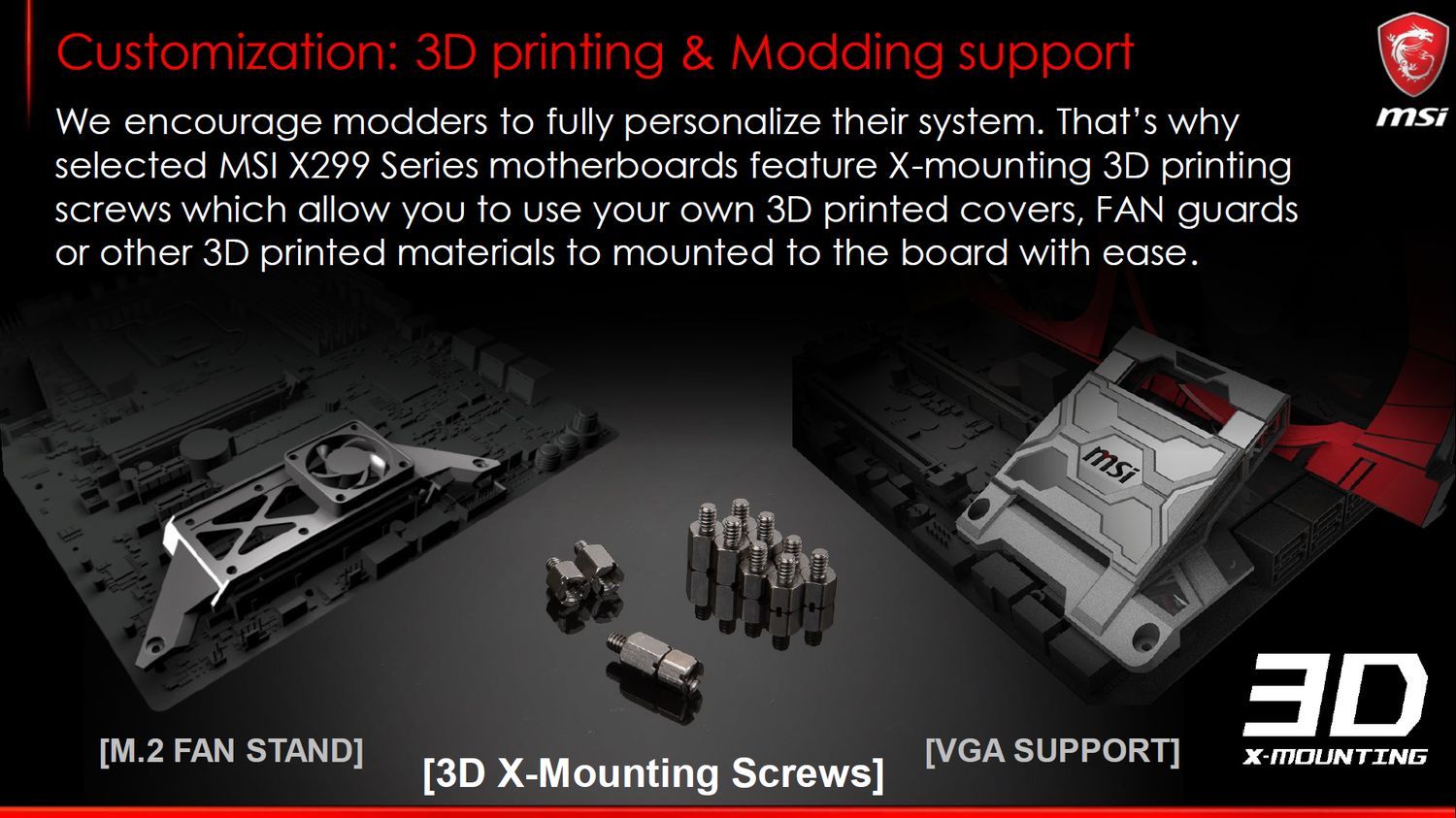 MSI X299 Gaming M7 ACK - 3D X-Mounting