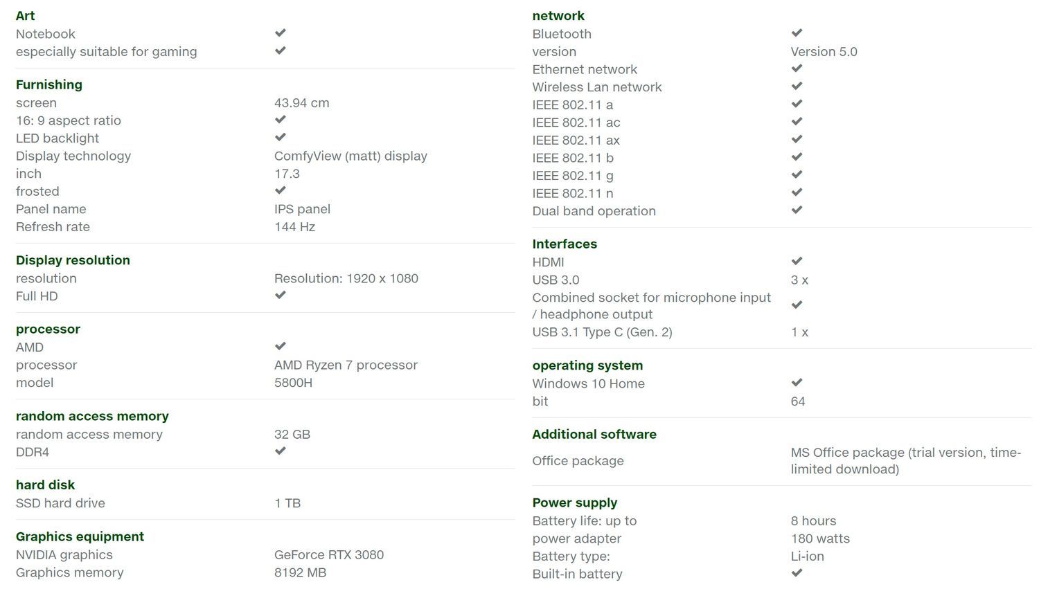 Acer Nitro 5 AN517-41-R9S5 specyfikacja