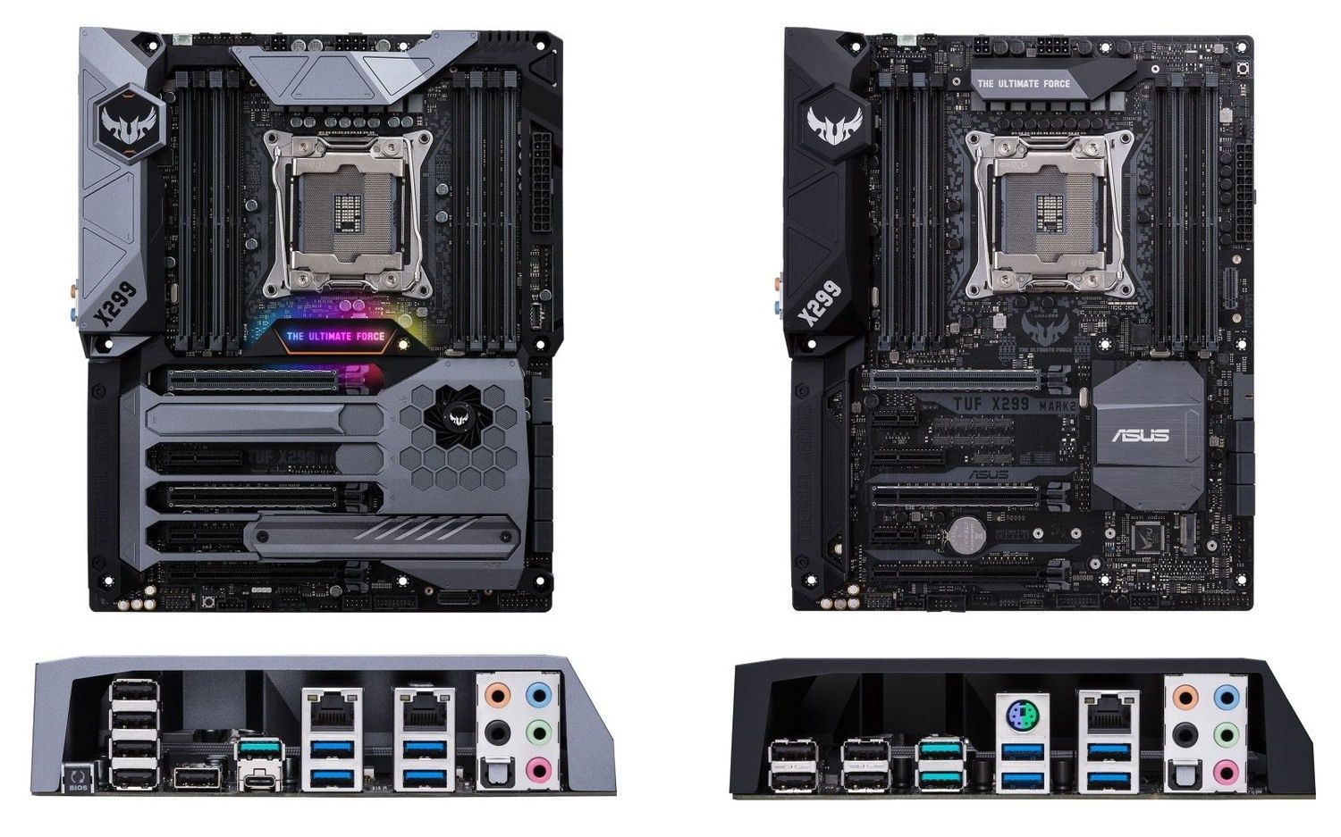 ASUS TUF X299 Mark 1 i Mark 2 - porównanie