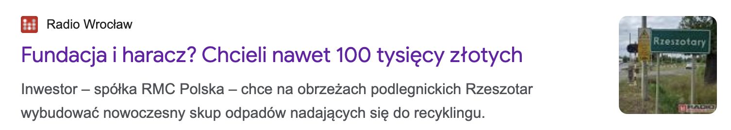 O sprawie haraczu poinformowali dziennikarze Radia Wrocław